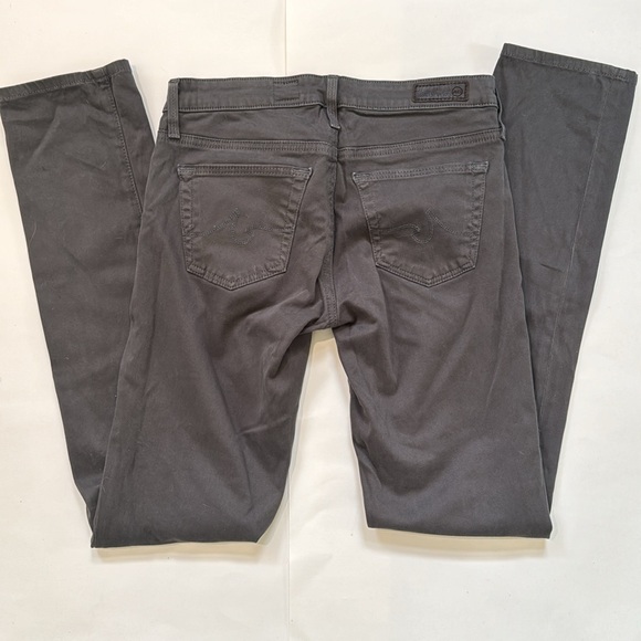 AG stilt cigarette leg brown sateen pants - Picture 3 of 6